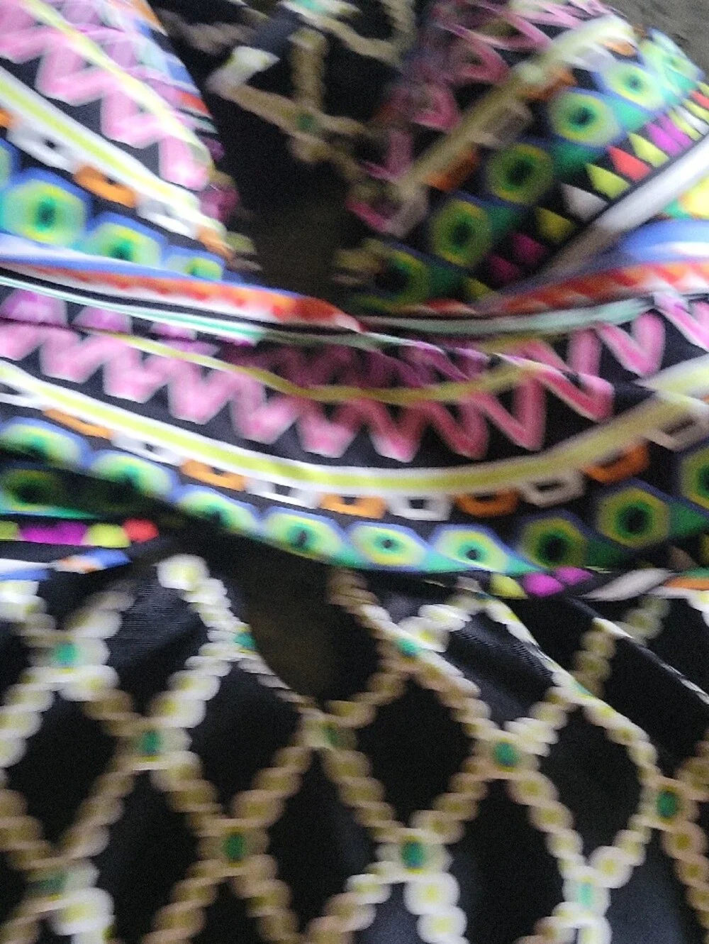 Trina Turk Black Multi-Color Patterned One-Piece Swimsuit - Picture 3 of 11